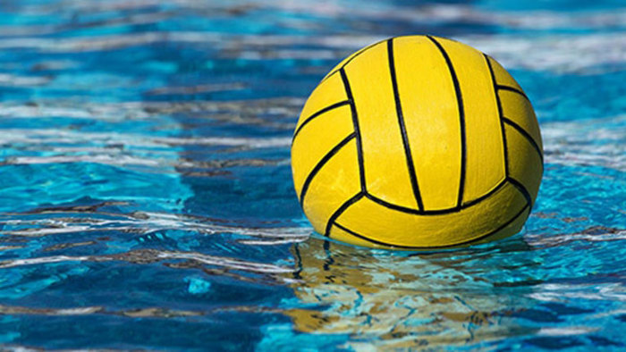 Water Polo Ball floating in swimming pool